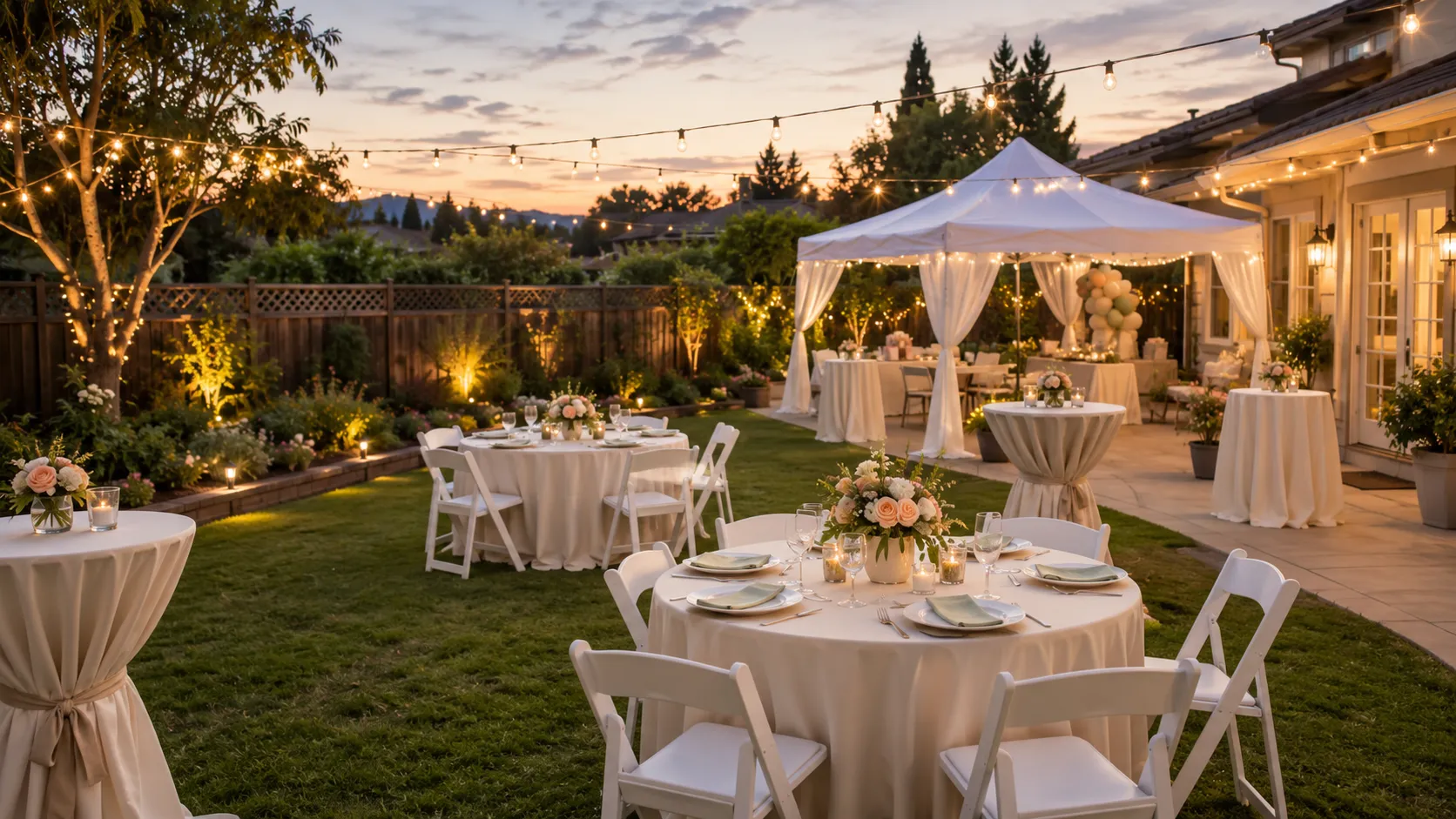 Kelari Party Rentals event setup showing how party rentals work in North County San Diego