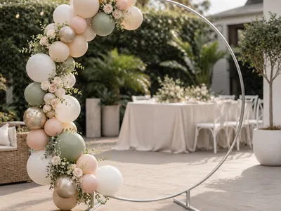 Balloon Arch Stand (7.5ft Round Backdrop Frame)