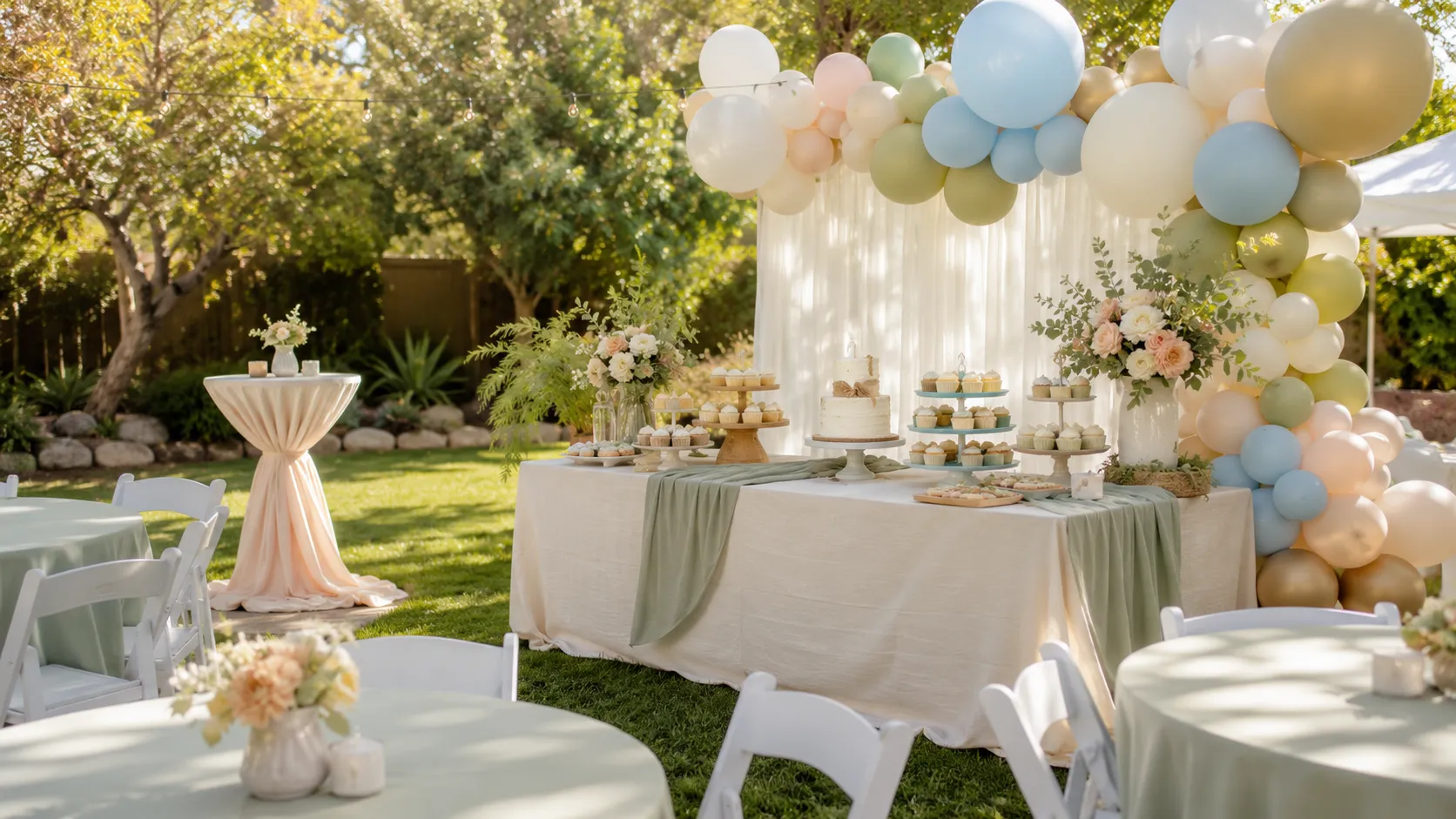 Kelari Party Rentals chair rental setup for North County events
