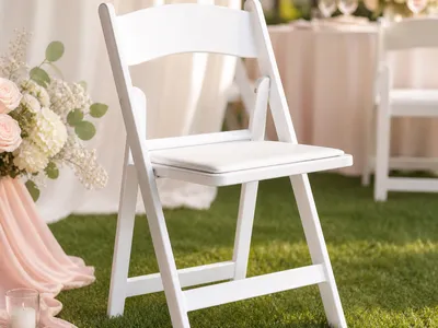 White Resin Folding Chair
