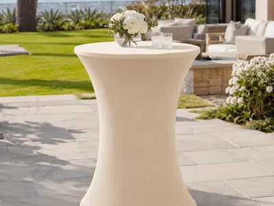 Ivory Cocktail Table Cover