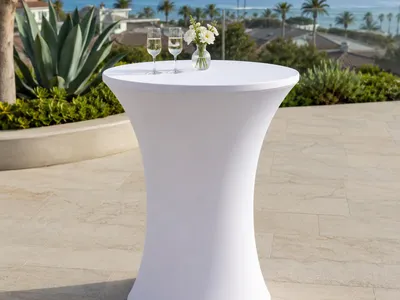 White Cocktail Table Cover