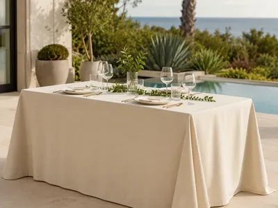 Ivory Rectangular Tablecloth