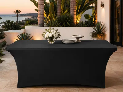 Black Spandex Tablecloth